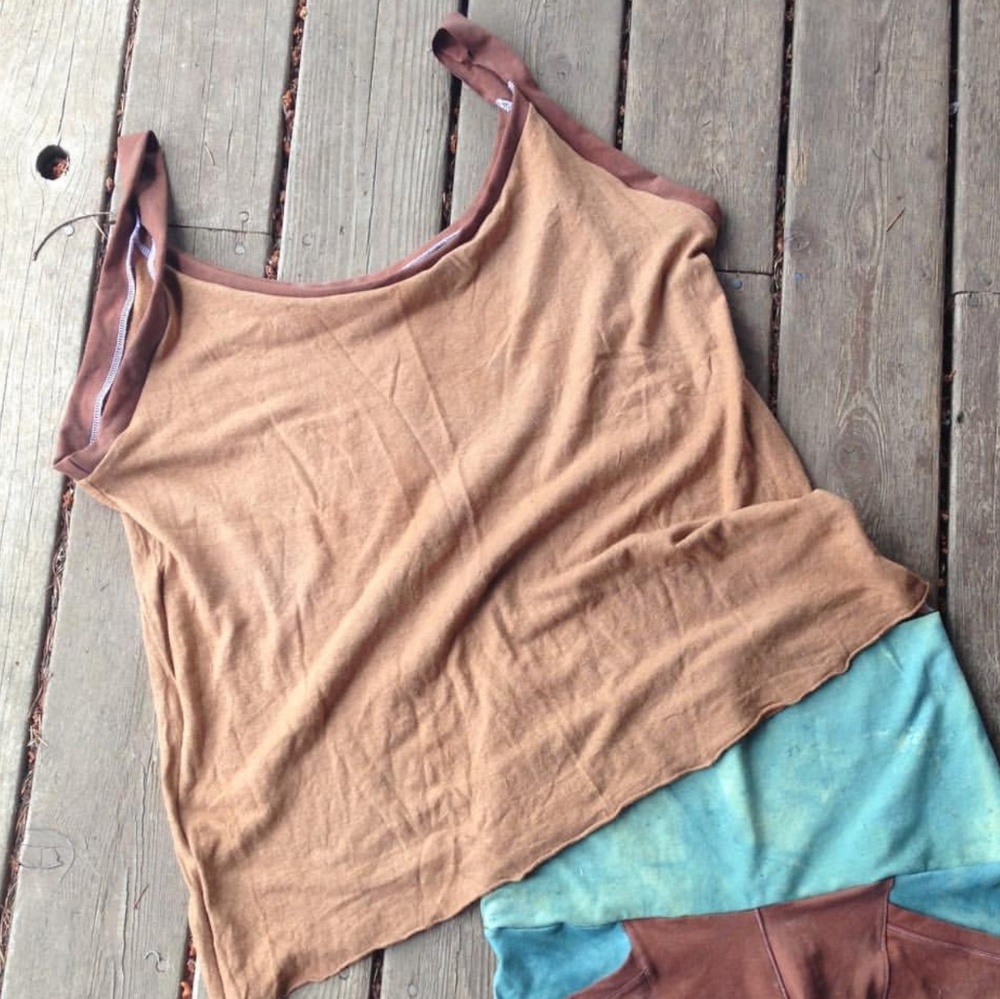 Organic hemp herbal dyed tank top